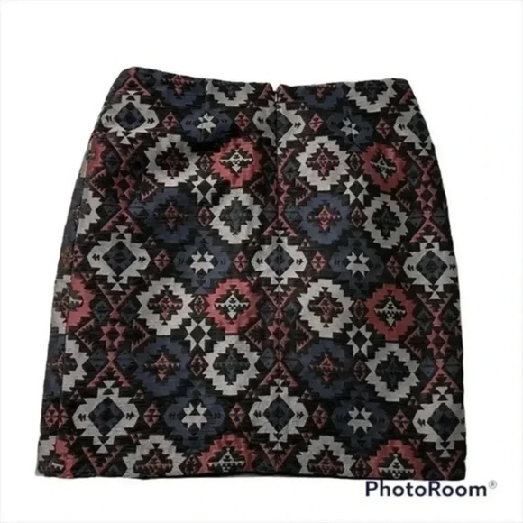 Monsoon Aztec Print pencil skirt Size 4 - Picture 2 of 5